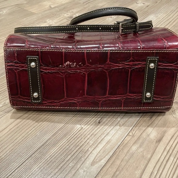 Dooney & Bourke Janine Crocodile Embossed Vintage Handbag - Picture 12 of 13